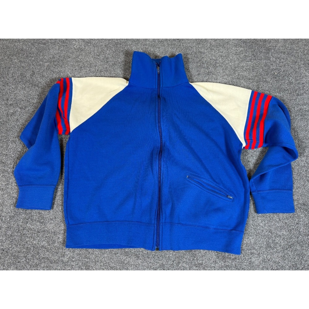 Men's Track Jacket Size M Vintage Tennis Zip Up 80's Unisex JC Penney Rare Clean